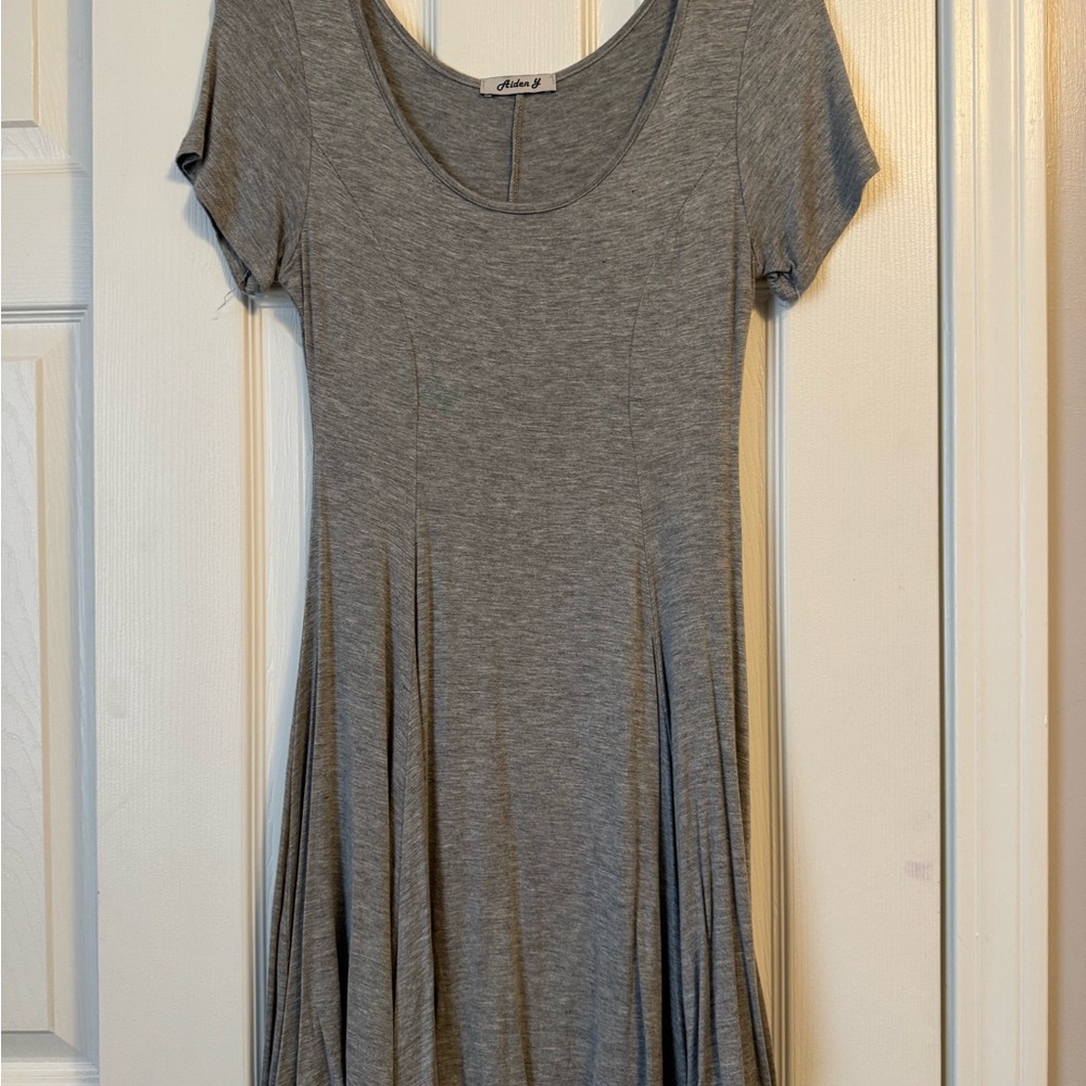 Gray Short Sleeve Dress
